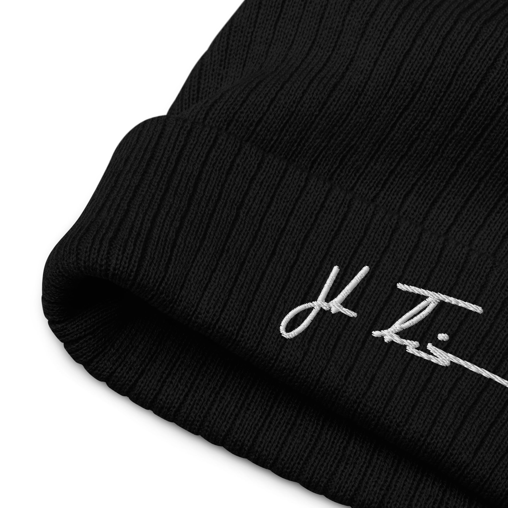 Signature Embroidered Logo Beanie – Jalen Travis